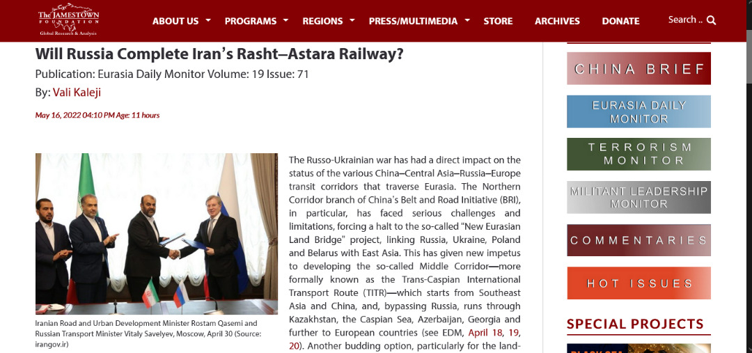 آیا روسیه راه آهن رشت- آستارای ایران را تکمیل خواهد کرد؟