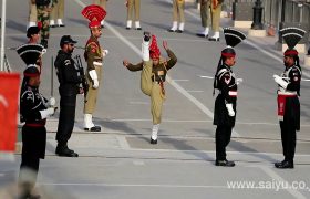 مراسم جالب  و هر روزه مرز پاکستان و هند